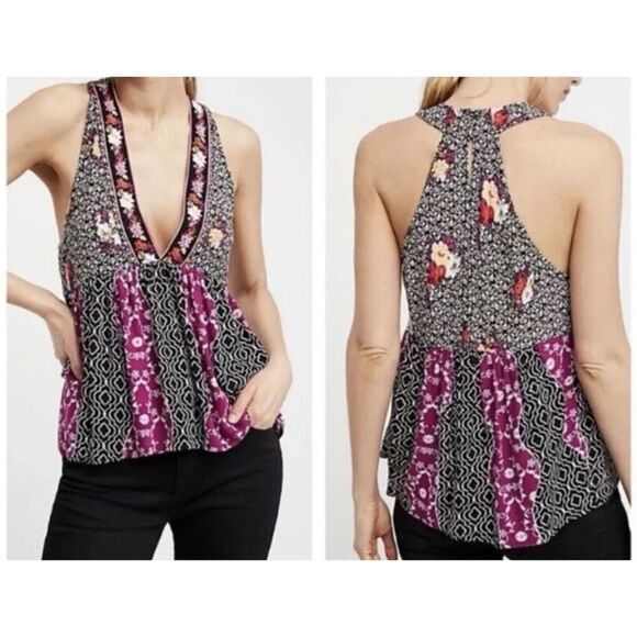 Free People Dream Darlin' Swing Boho Tank Top s - Picture 7 of 7